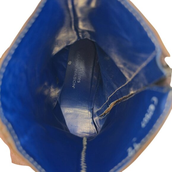 Mark Nason Italy Boots Dragon Mens 12 Distressed Brown Leather Rock Lives Zipper - Picture 11 of 14